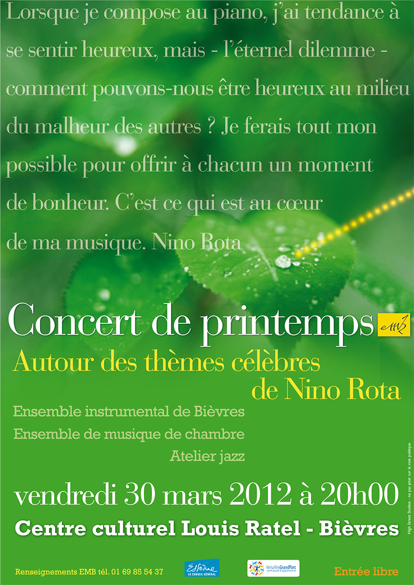 Centre Culturel Louis Ratel - concert poster